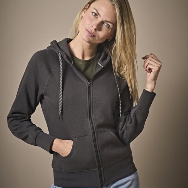 Tee Jays Ladies Fashion Zip Hooded Sweatshirt Thumbnail